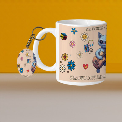 Printhorizon 101_VM I'm Not A Panda L-O Ceramic Coffee Mug(325 ml, Pack of 2)