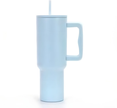 Ojra TUMBLER WITH LID, STRAW & HANDLE, Water Bottle Travel Coffee Cup Hot &Cold Stainless Steel Tumbler(1200 ml)