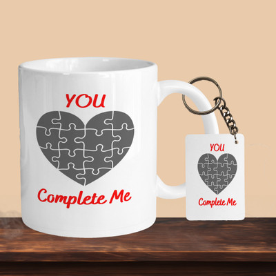 VM SHOPPING MALL You Complete Me R-R Ceramic Coffee Mug(330 ml)