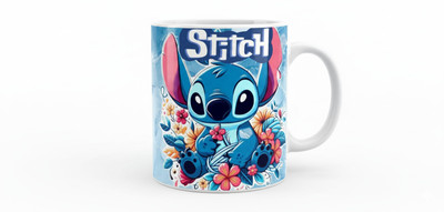 aaravgraphics Cute Artistic Stitch - The Perfect Bhai Dooj Gift for a Sister! Ceramic Coffee Mug(325 ml)