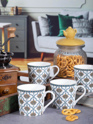Goodhomes Tea/Coffee ZOECM34 Bone China Coffee Mug(200 ml, Pack of 6)