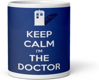 Dr Farfar Keep Clam I'M The Doctor 653 Friends Special Birthday Gift Ceramic Coffee Mug(350 ml)