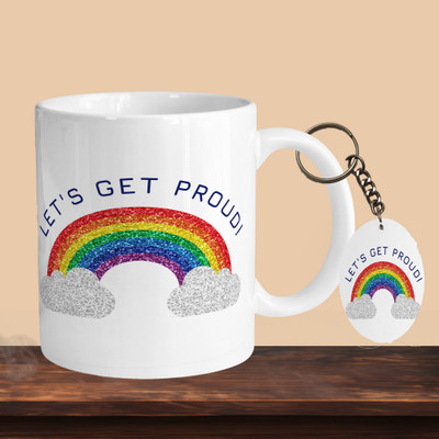 VM MALL 101_Lets Get Proud R-O Ceramic Coffee Mug(330 ml)