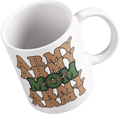 Get Fatang Proud Army Mom Printed Gift for Couple, Friends, Boyfriend, Girlfriend Ceramic Coffee Mug(350 ml)