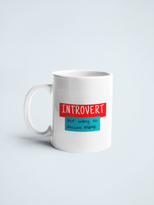 Epic Merch Introvert, but willing to discuss Anime Ceramic Coffee Mug(350 ml)