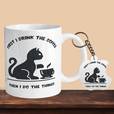 VM MALL 101_First I Drink The Coffee R-A Ceramic Coffee Mug(330 ml)