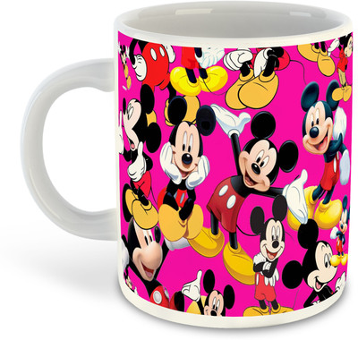 FLEXERSTYLE NEW2025-Mickey Mouse Printed White Coffee - D14 Ceramic Coffee Mug(325 ml)