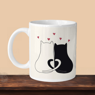 Print Ginnie 101_Cat Love L Ceramic Coffee Mug(325 ml)