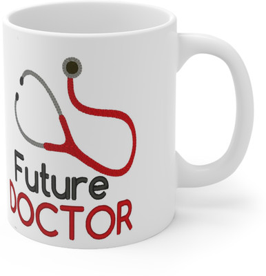 FLOW THE BEAUTY Future Doctor Loading Please Wait Ceramic Coffee Mug(350 ml)
