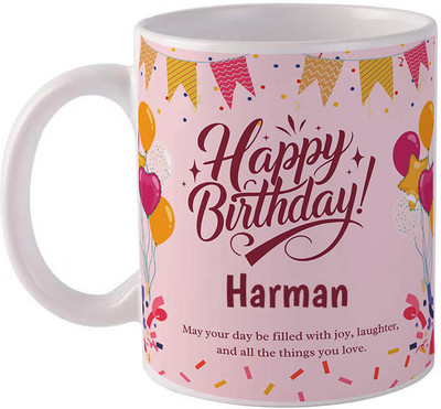 GIFTUATION Happy birthday Harman / Gift for birthday Ceramic Coffee Mug(325 ml)