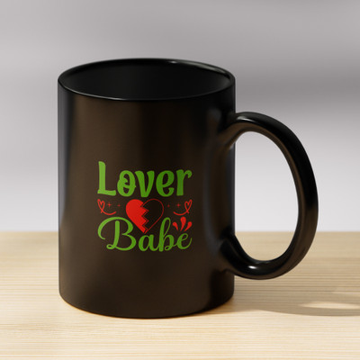 Fifth Creations Lover Babe Printed Gift for Husband, Boyfriend, Girlfriend, Wife, Ceramic Coffee Mug(330 ml)