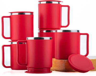 Flipkart SmartBuy Tea Lover's 1st Preferable Choice Stainless Steel, Plastic Coffee Mug(220 ml, Pack of 6)