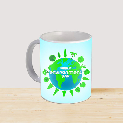 PaMeG World Environment Day Quote Printed Coffee (Ceramic/325ml) WEDMU-06 Ceramic Coffee Mug(325 ml)