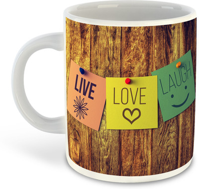 FLEXERSTYLE NEW2025-Mug LiveLoveLaugh-CM-3325 ml pack of 1 _NEW Ceramic Coffee Mug(325 ml)