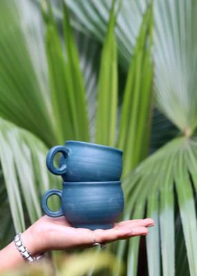 GleamSun Matte Green Chai Cup Ceramic Coffee Mug(170 ml)