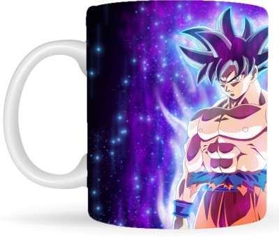 Replix Goku Anime Printed Coffee DBZ Anime Ceramic Cup for Boys for Gifting Ceramic Coffee Mug(350 ml)