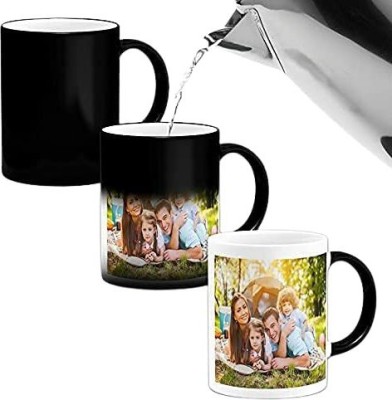 GIFTMART Personalized Photo and Text Ceramic / Cup | Magic Ceramic Coffee (330 ml) Ceramic Coffee Mug(330 ml)