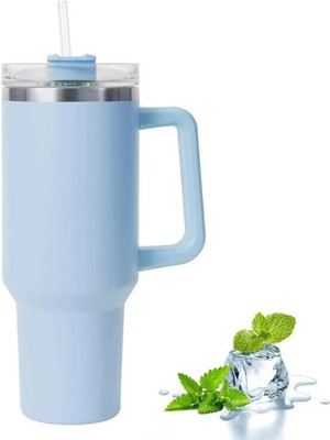 SEDOKA Tumbler for Hot and Cold Insulated Tumbler Lid SS TumblerStraw Cream-PPT Stainless Steel Coffee Mug(1215 ml)