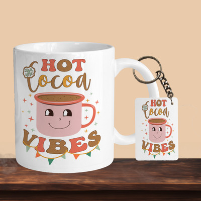 VM MALL 101_Hot Cocoa Vibes R-R Ceramic Coffee Mug(330 ml)