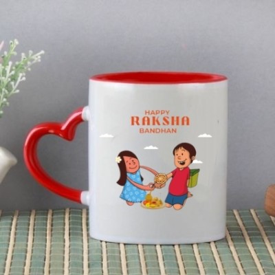 PRINT YOUR DREAM Sister Tie Rakhi to Brother Printed Gift for Raksha Bandhan & Rakhi Unique Ceramic Coffee Mug(330 ml)