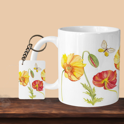 Hunter Studio 101_Crayon Flower L-R Ceramic Coffee Mug(330 ml)