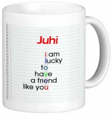 Exocticaa Romantic Gift for Juhi I Love You 072 Ceramic Coffee Mug(325 ml)