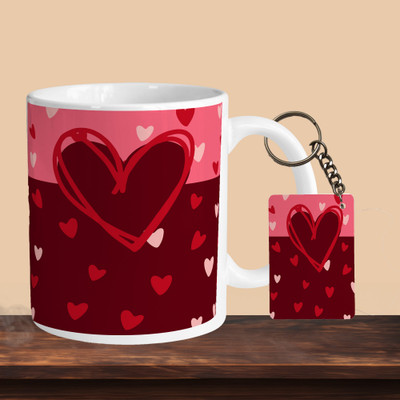 VM MALL 101_Heart 01 R-R Ceramic Coffee Mug(330 ml)