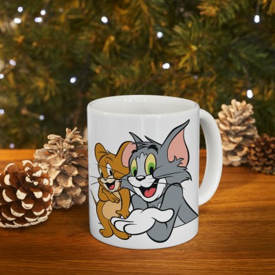 Creative Pixel Store Tom & Jerry Cartoon Printed Ceramic Coffee Mug(325 ml)