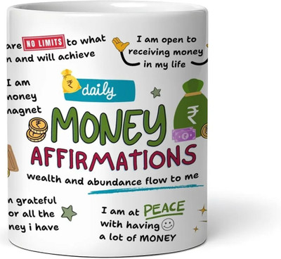 megical gifts Money Affirmation Ceramic Coffee Ceramic Coffee Mug(350 ml)
