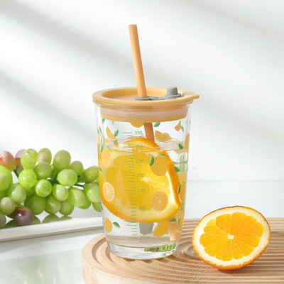 TINSUHG 400 ml Glass Sipper(Pack of 1, Clear)