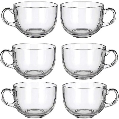 dinehour enterprises Pack of 6 Glass Transparent Crystal Glass Tea & Coffee Cups (Clear) Glass Coffee Mug(150 ml, Pack of 6)