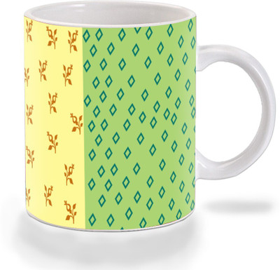 Mooch Wale Mooch Wale Colorful Shapes Pattern Ceramic Ceramic Coffee Mug(325 ml)