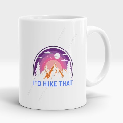 LASTWAVE I'd Hike That Design 2, Graphic Printed 325ml Ceramic Coffee Mug(325 ml)