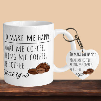 VMSHOPPINGMART 101_To Make Me Happy Coffee R-H Ceramic Coffee Mug(330 ml, Pack of 2)