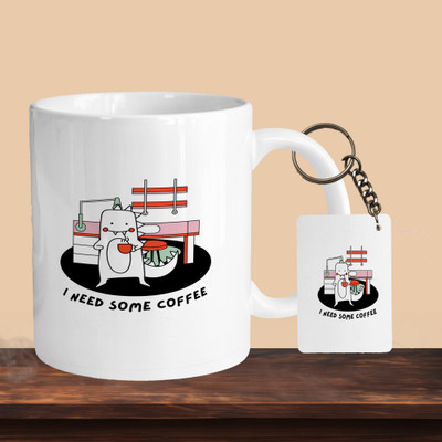 VM SHOPPING MALL I Need Some Coffee R-R Ceramic Coffee Mug(330 ml)