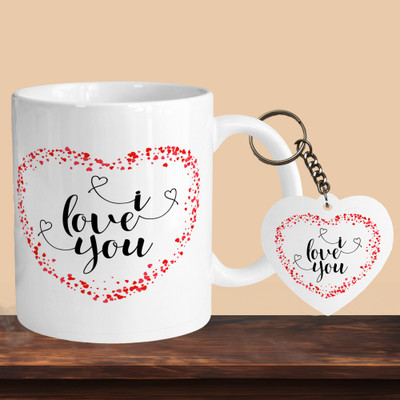 Print Ginnie 101_I Love You 01 R-H Ceramic Coffee Mug(325 ml)