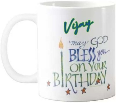 Exocticaa Happy Birthday Gift for Vijay HBD Quote 096 Ceramic Coffee Mug(325 ml)