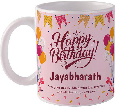 GIFTUATION Happy birthday Jayabharath / Gift for birthday Ceramic Coffee Mug(325 ml)