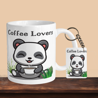 Print Ginnie 101_Coffee Lovers Panda R-R Ceramic Coffee Mug(325 ml)