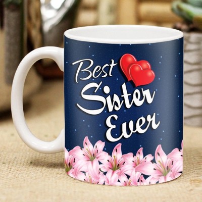 ME&YOU Bhaidooj Gifts, Bhaidooj Retrun Gift, Rakhi Retrun Gifts, Birthday Gifts, Anniversary Gifts for Sister IZ18DTMU-581 Ceramic Coffee Mug(325 ml)