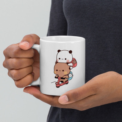 Mr UVD Bubu Dudu Going on Picnic By Bicycle 785 Design Ceramic Coffee Mug(350 ml)