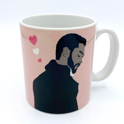 craft maniacs BRIDGERTON SIMON PURPLE ART 330 ML WHITE MUG Ceramic Coffee Mug(330 ml)