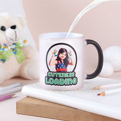 FNP Cuteness Loading Personalised Magic Ceramic Coffee Mug(325 ml)