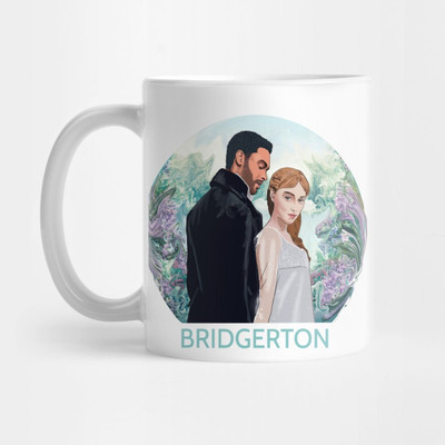 craft maniacs BRIDGERTON SIMON & DAPHNE ART 330 ML WHITE TEA/ COFFEE MUG Ceramic Coffee Mug(330 ml)