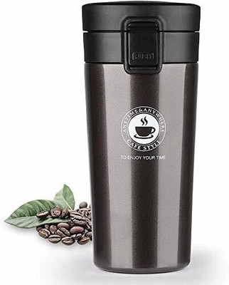 Elipsis Double Wall Vacuum Insulated Travel Stainless Steel Coffee with Flip Lid Stainless Steel Coffee Mug(360 ml)