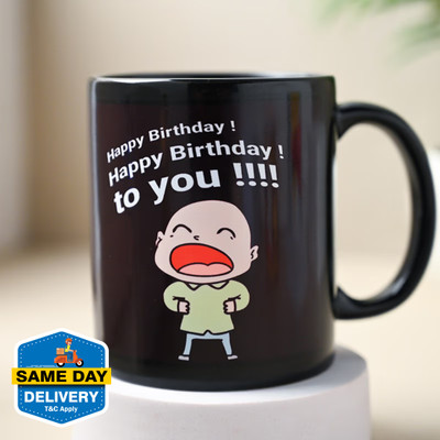 Floweraura Joyful Birthday Carole Ceramic Coffee Mug(350 ml)