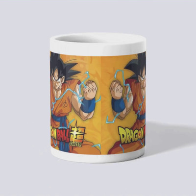 makekart High-Resolution Goku Charging Aura - DB Super Anime Ceramic Coffee Mug(325 ml)