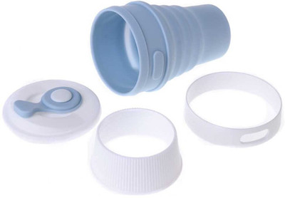 TRK HUB Collapsible Folding Silicon Cup Convenient Travel Coffee BPA Free(Pack Of 1) Plastic Coffee Mug(350 ml)