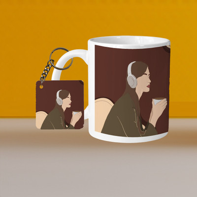 Print Ginnie 101_VM Leaf L-S Ceramic Coffee Mug(325 ml)