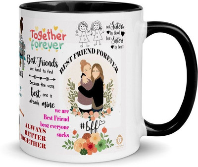 TAJNAN TAJ-BESTFRD-BLACK Ceramic Coffee Mug(350 ml)